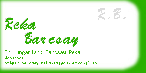 reka barcsay business card