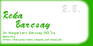 reka barcsay business card